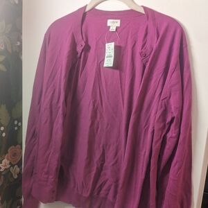 J. Crew size L orchid color cardigan nwt